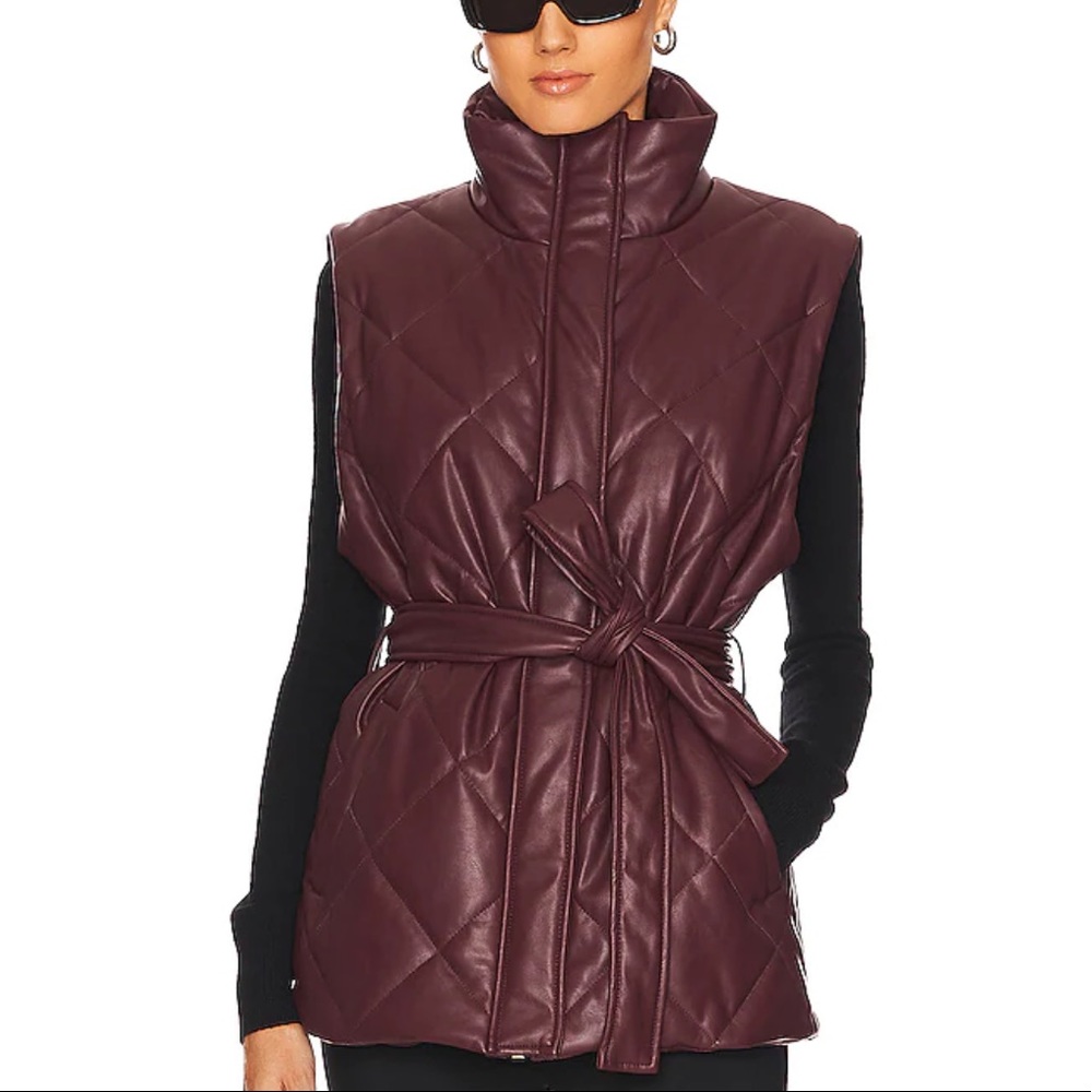 BLANKNYC faux leather vest in hot shot